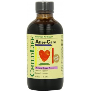 Child Life Aller-Care, Glass Bottle, 4-Ounce Grape Flavor