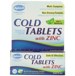 Hyland's Cold Tablets, with Zinc, 50 Tablets 