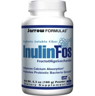 Jarrow Formulas Inulin and FructoOligoSaccharides (FOS) Powder, 180g
