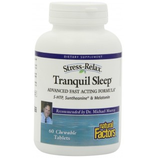 Natural Factors Stress-Relax Tranquil Sleep Chewable Tablets, 60-Count