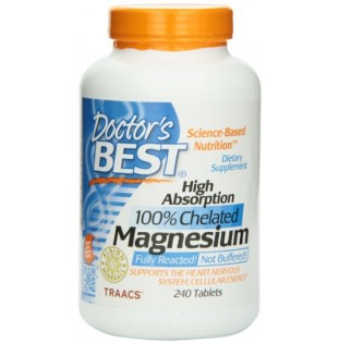 Doctor's Best High Absorption Magnesium (200 Mg Elemental), 240-Count